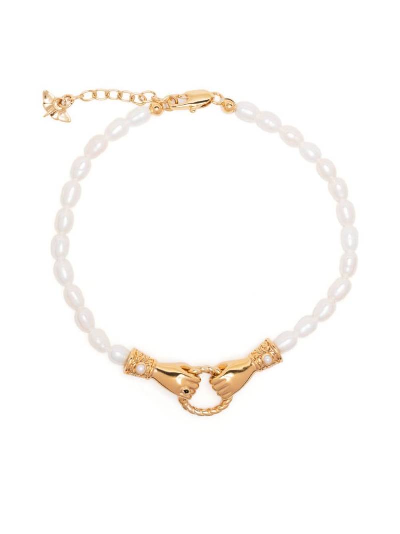 Missoma x Harris Reed In Good Hands bracelet - White von Missoma