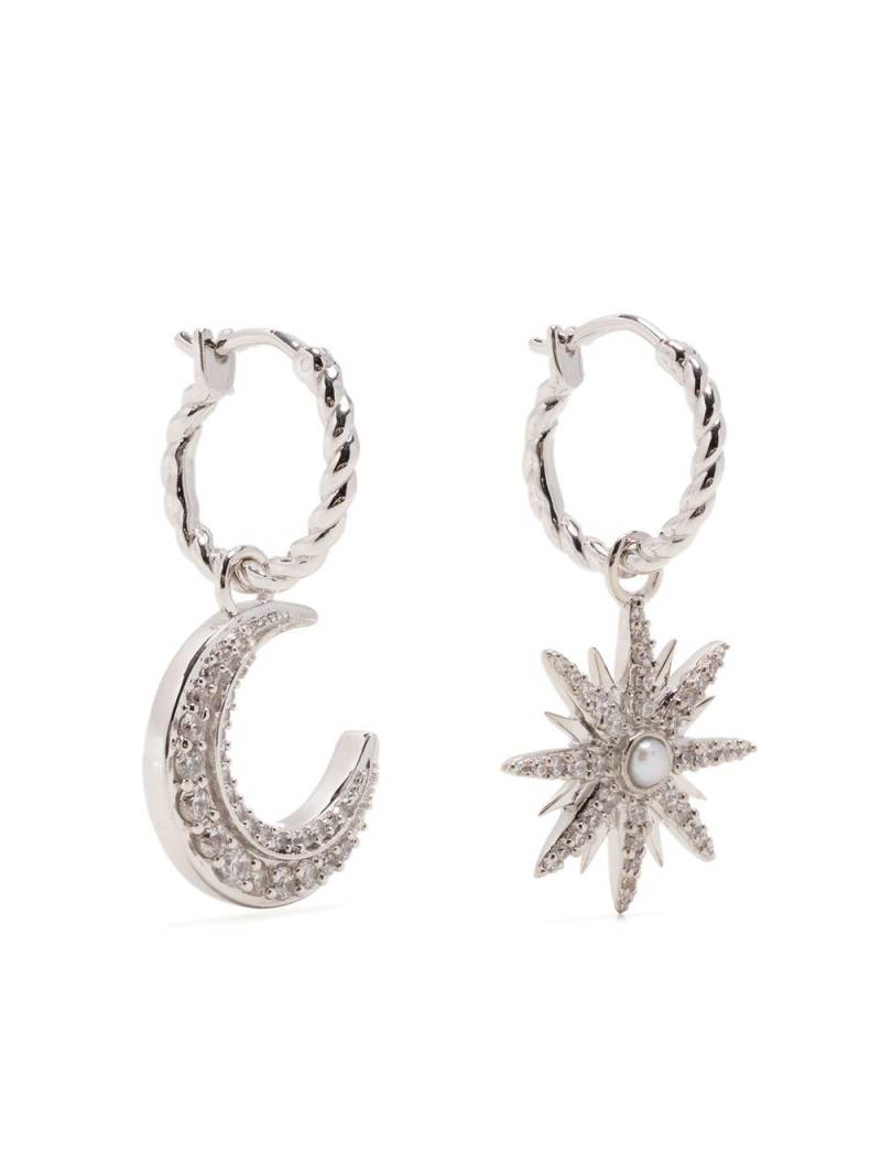 Missoma x Harris Reed Moonlight hoop earrings - Silver von Missoma