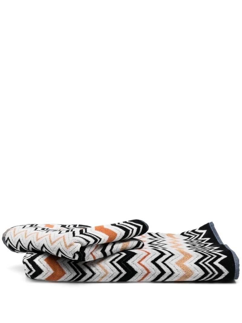 Missoni Home Bernard zigzag-pattern towels (set of 2) - Black von Missoni Home