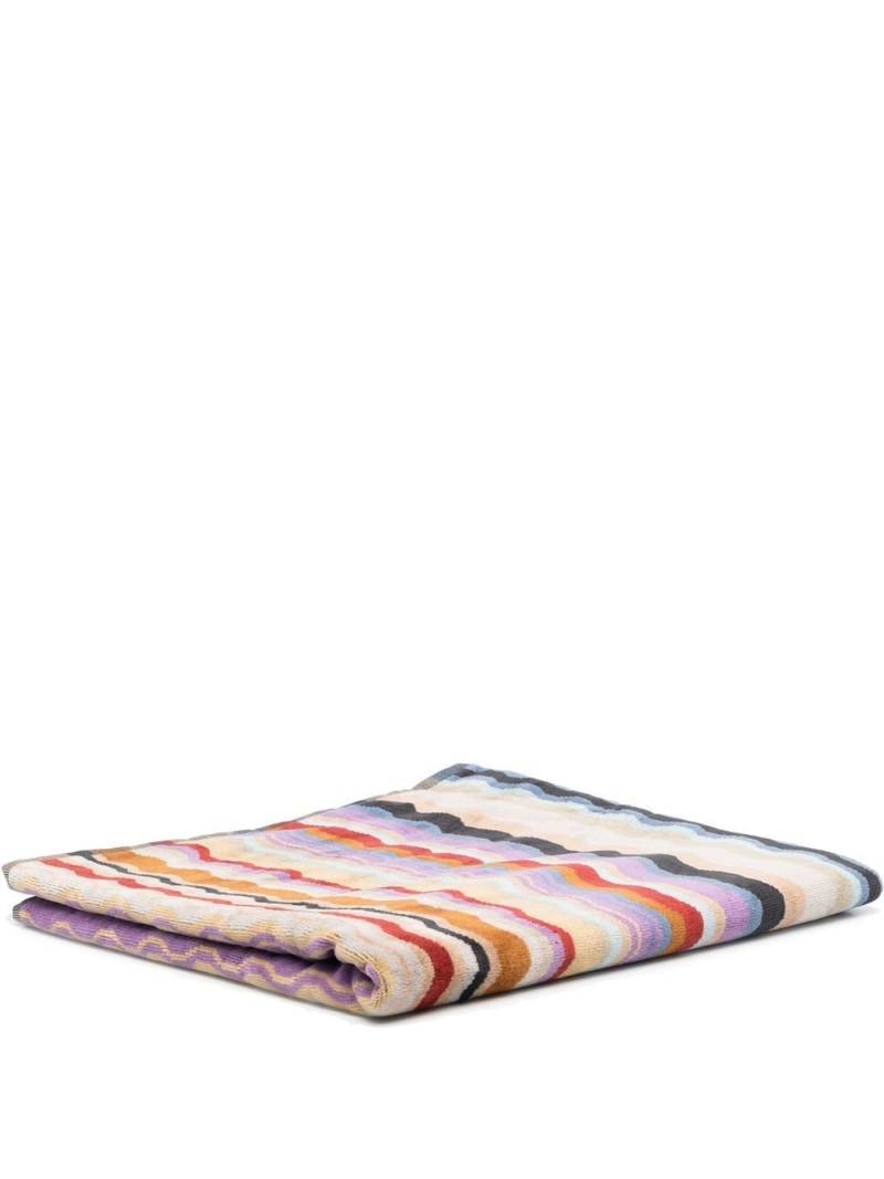 Missoni Home Bonnie striped bath towel - Blue von Missoni Home