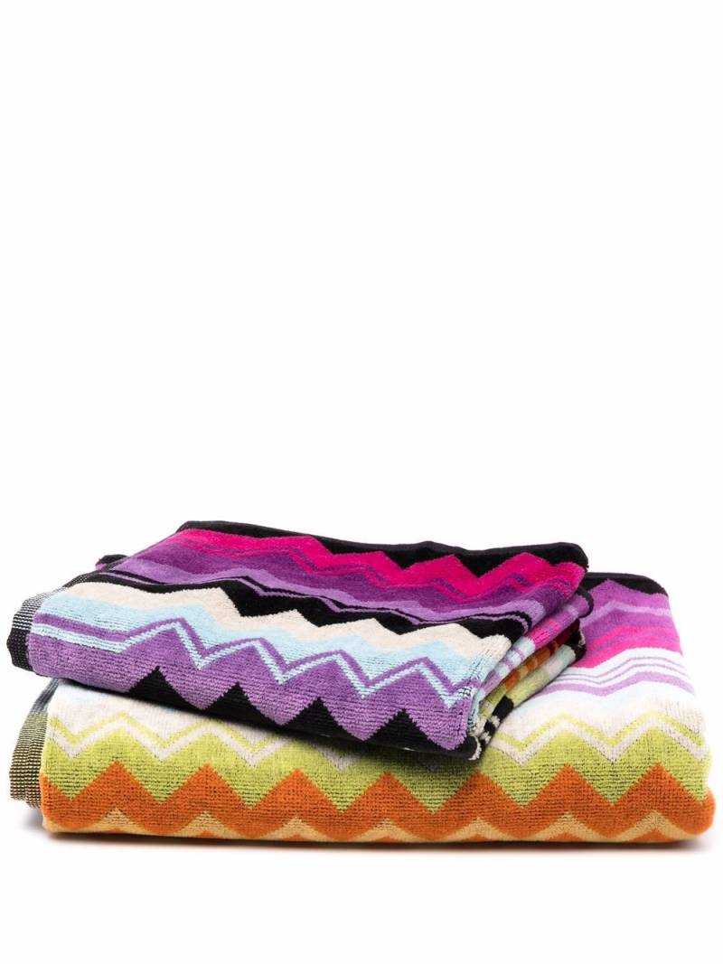 Missoni Home Giacomo 2 piece bath and hand towel set - Black von Missoni Home