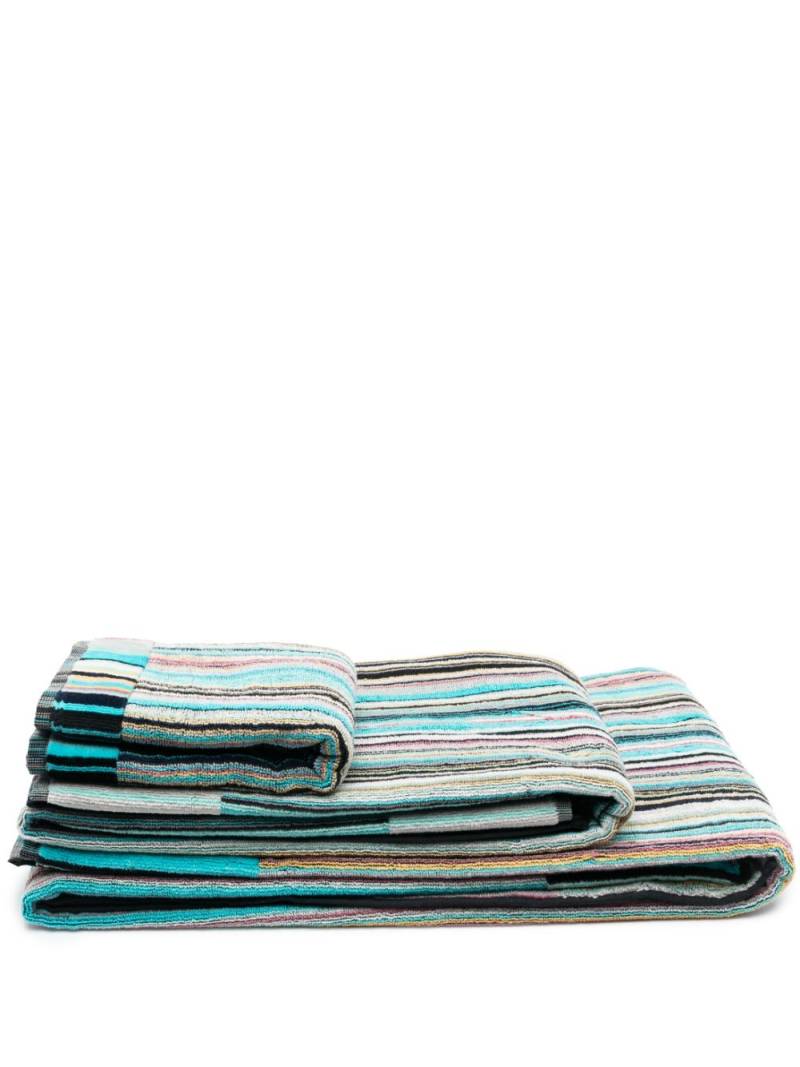 Missoni Home Jazz three-piece towel set - Blue von Missoni Home