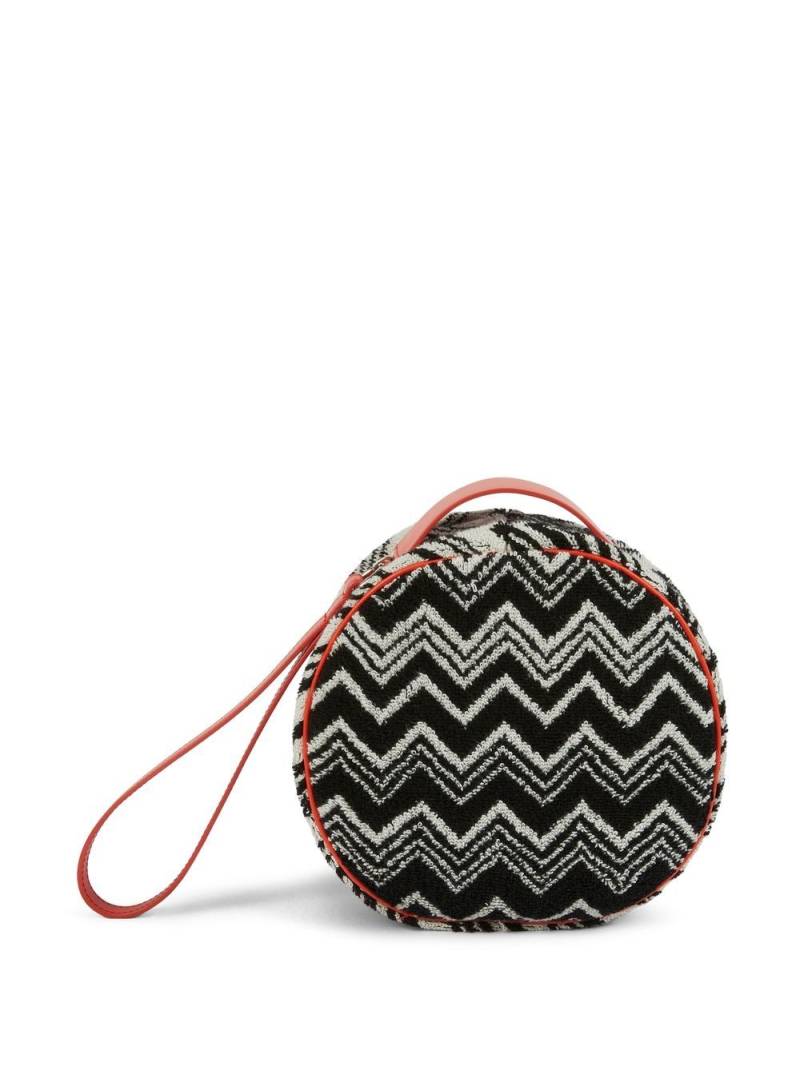 Missoni Home Keith chevron-knit beauty case - Black von Missoni Home