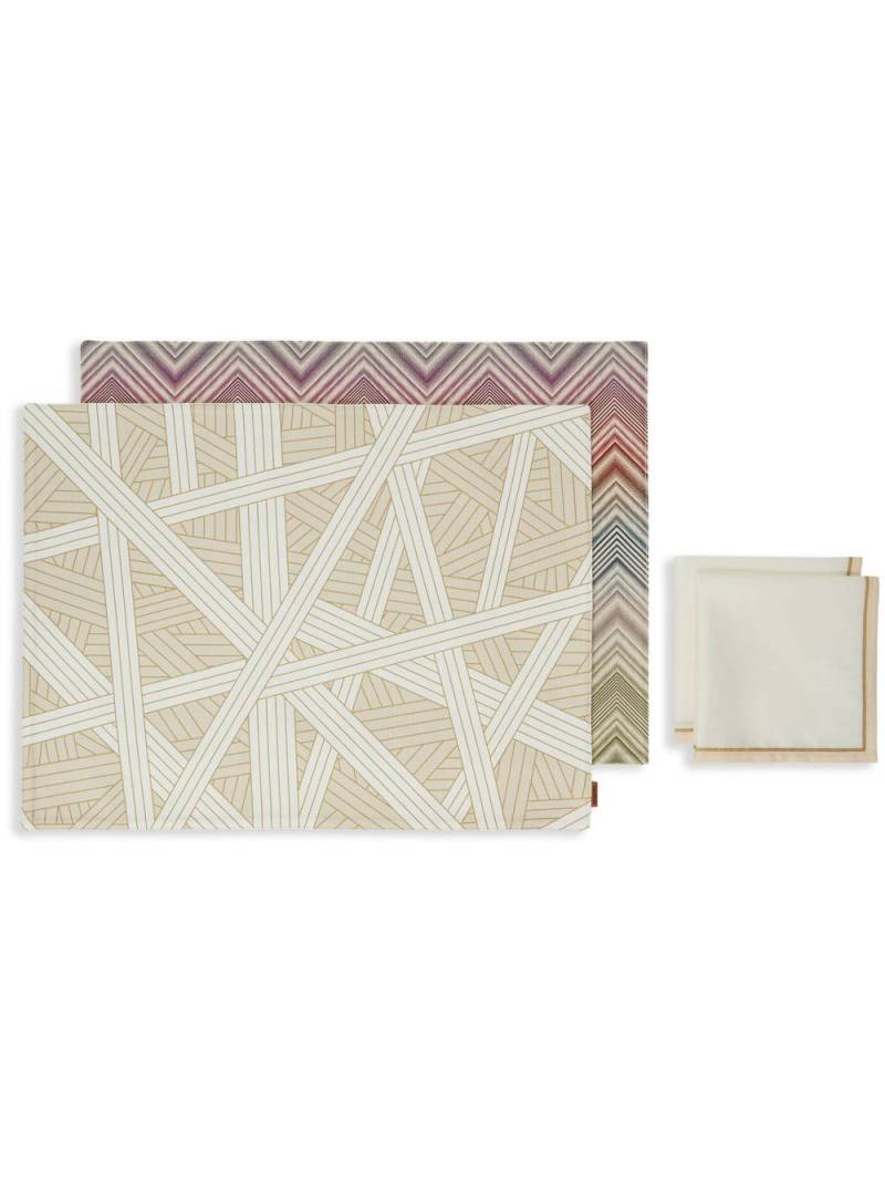 Missoni Home Marea placemat and Nastri napkin (set of two) - Neutrals von Missoni Home