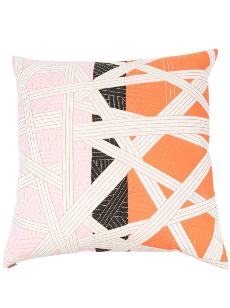 Missoni Home Nastri cotton cushion - Pink von Missoni Home