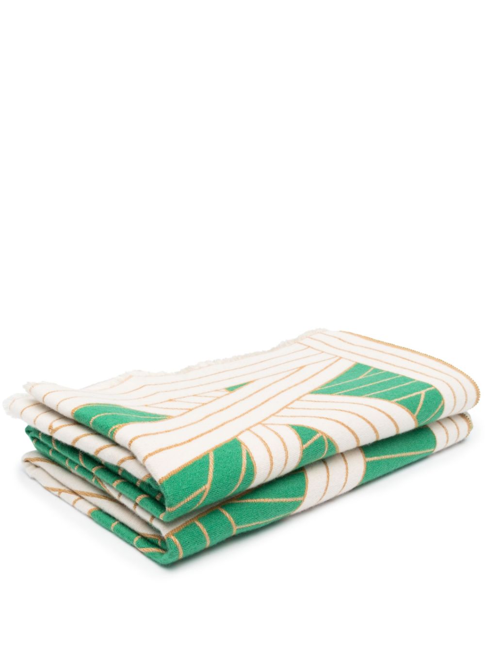 Missoni Home Nastri frayed blanket - Green von Missoni Home