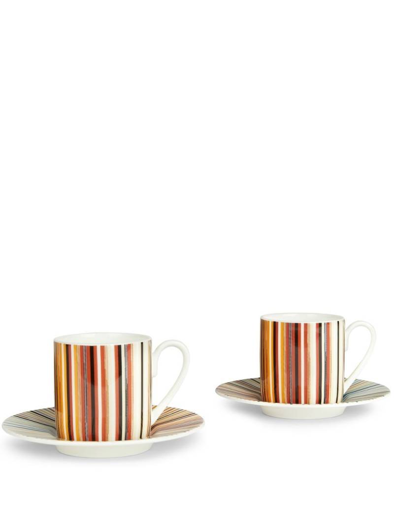 Missoni Home Stripes Jenkins coffee set - White von Missoni Home