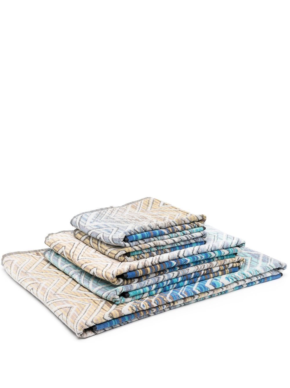 Missoni Home Tolomeo zigzag towels (set of 5) - Neutrals von Missoni Home