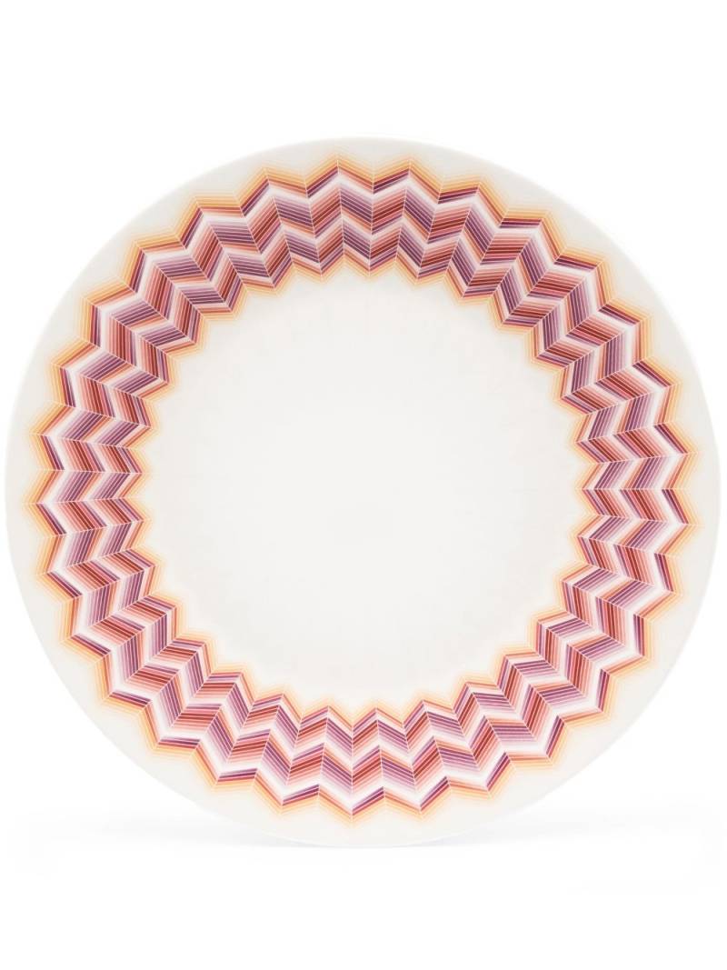 Missoni Home Zig Zag Jarris charger plate - White von Missoni Home