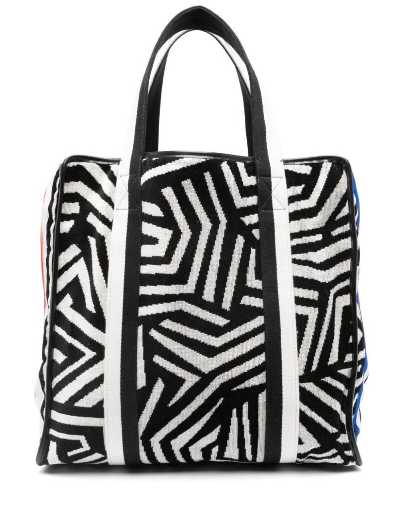 Missoni Home abstract-pattern terry-cloth tote bag - Black von Missoni Home