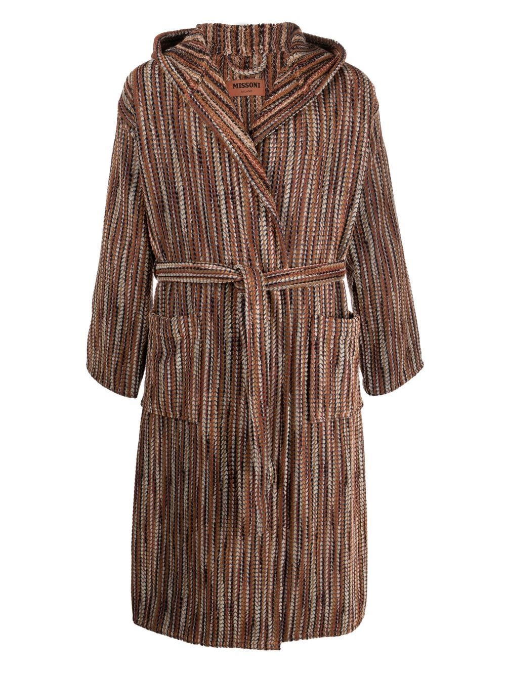 Missoni Home Billy patterned towelling robe - Neutrals von Missoni Home