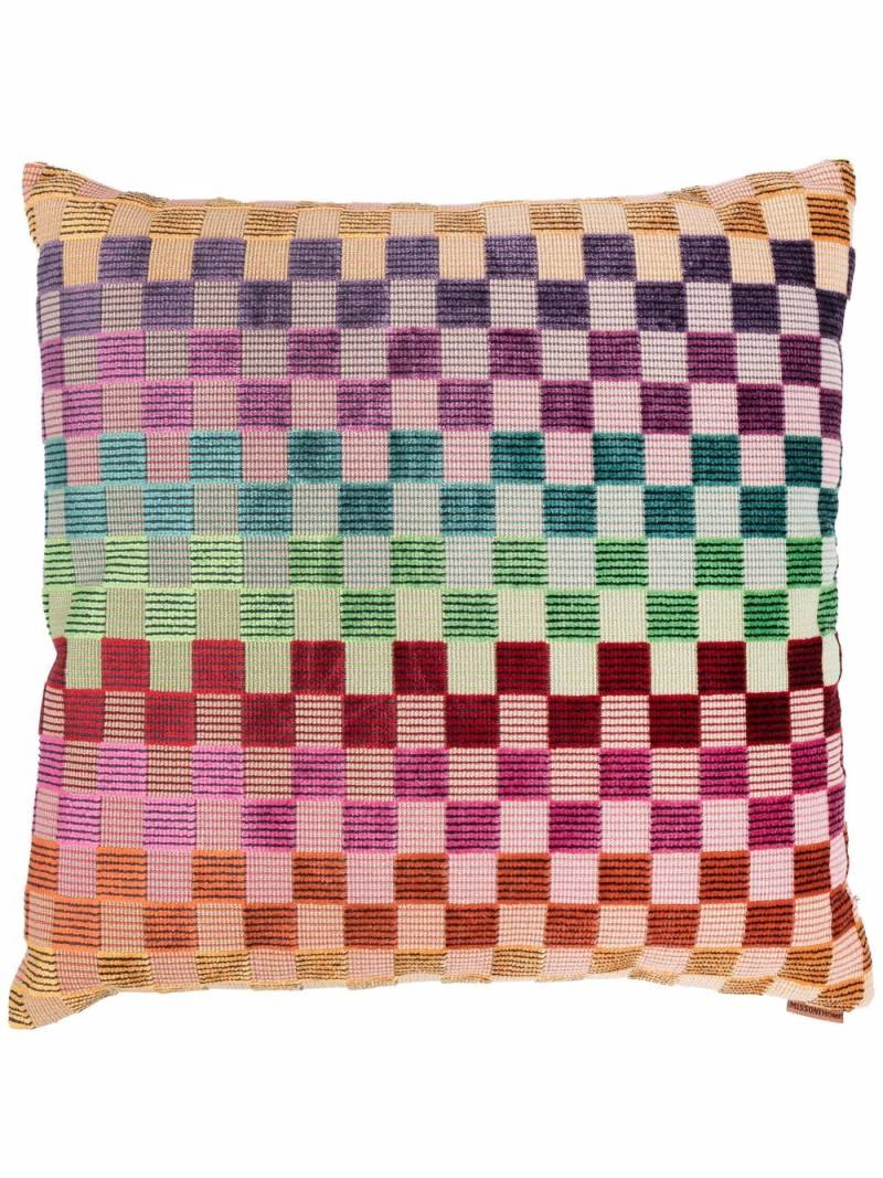 Missoni Home checkered print cushion - Pink von Missoni Home