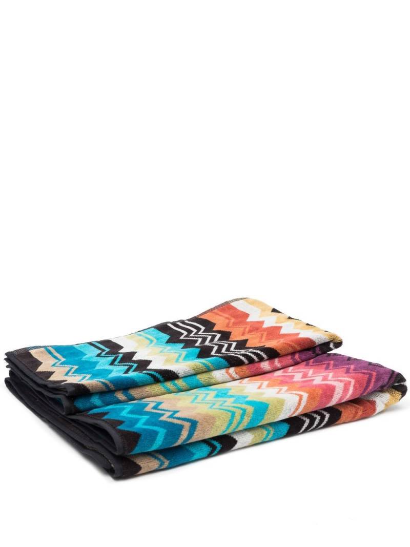 Missoni Home chevron-print beach towel - Blue von Missoni Home