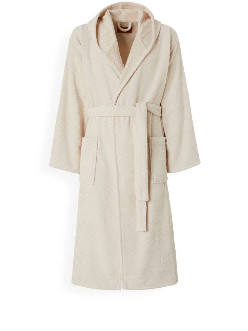 Missoni Home hooded cotton bathrobe - Neutrals von Missoni Home