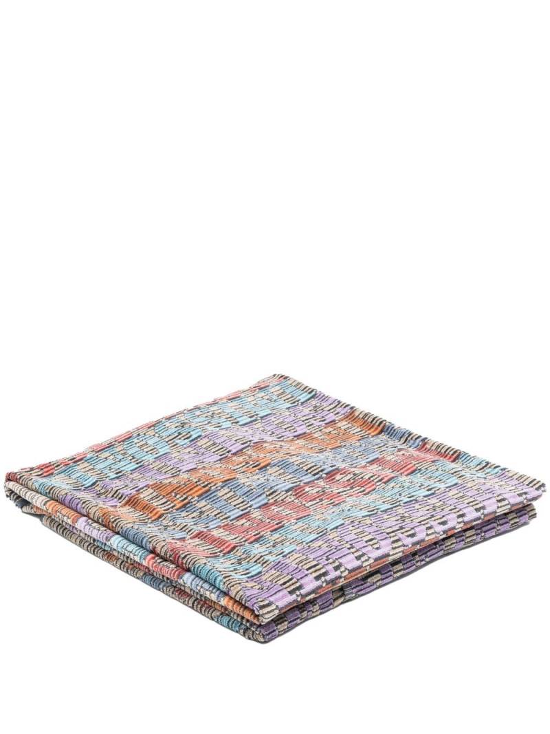 Missoni Home logo-print beach towel - Blue von Missoni Home