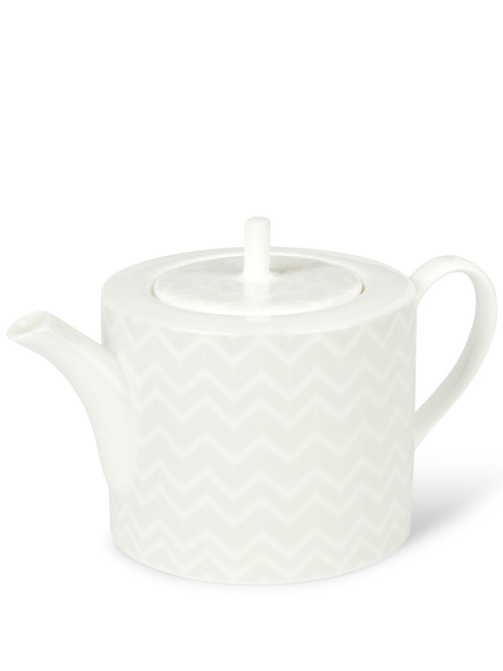 Missoni Home porcelain zig-zag pattern teapot - White von Missoni Home