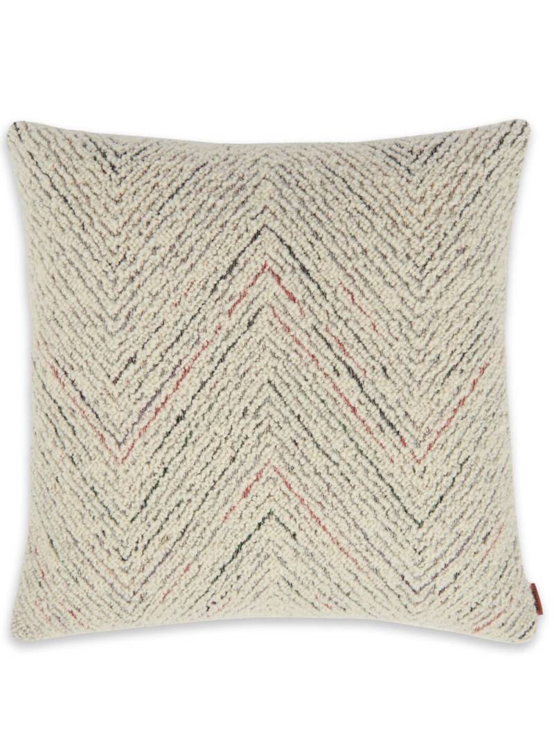 Missoni Home small Gres zigzag-woven cushion - White von Missoni Home