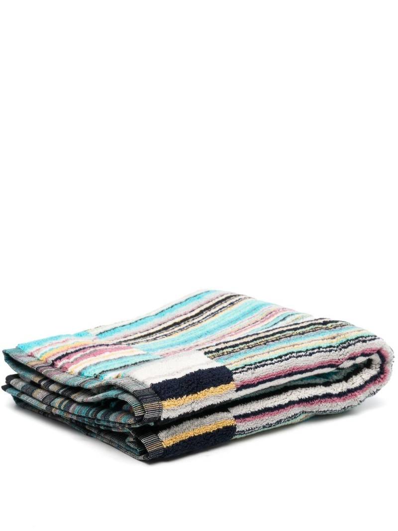 Missoni Home stripe-print bath mat - Blue von Missoni Home