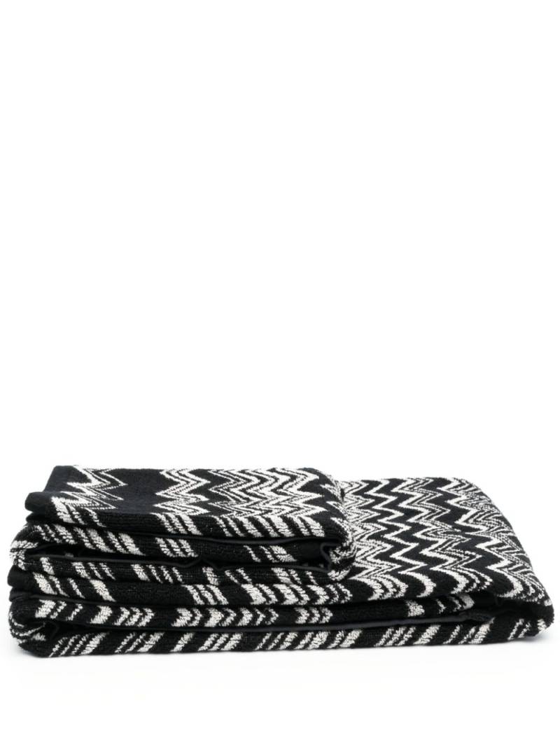 Missoni Home woven zigzag-print bath towel - Black von Missoni Home