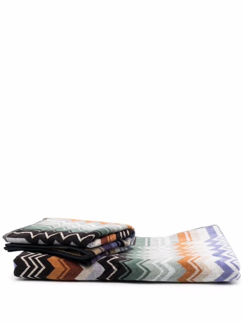 Missoni Home zig-zag cotton towel set - Green von Missoni Home