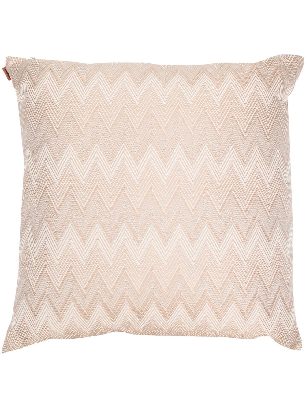 Missoni Home zig-zag embroidered cushion - Neutrals von Missoni Home