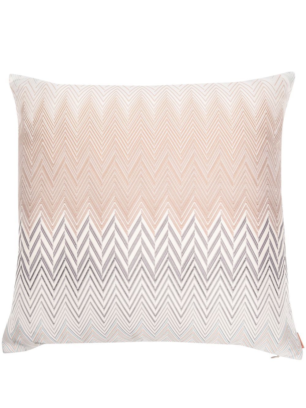 Missoni Home zig-zag embroidered cushion - Neutrals von Missoni Home