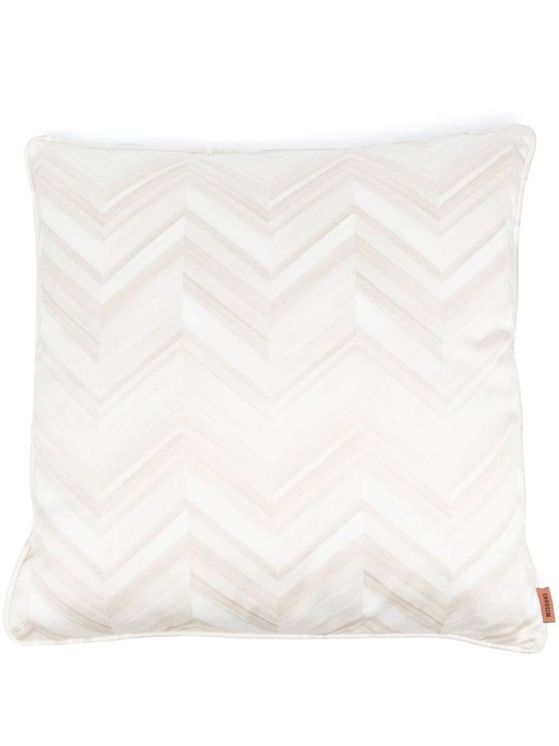 Missoni Home zig-zag print cotton cushion - Neutrals von Missoni Home