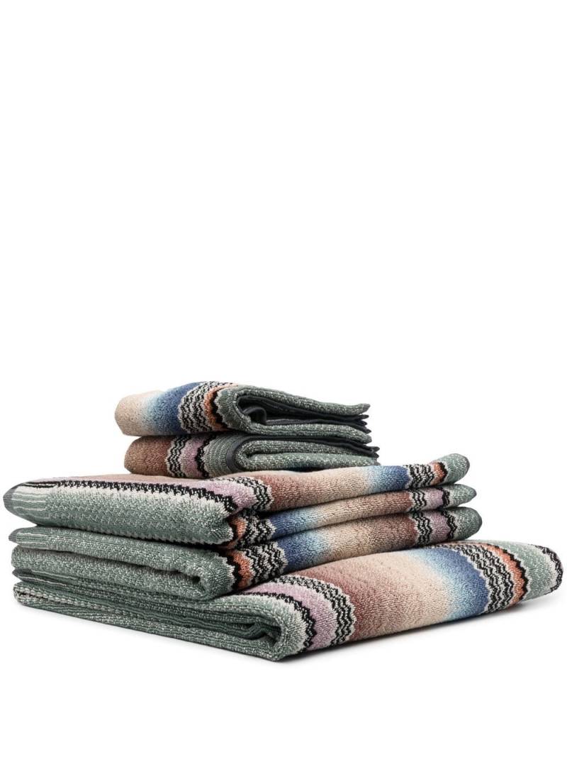 Missoni Home zig-zag print towel set - Neutrals von Missoni Home