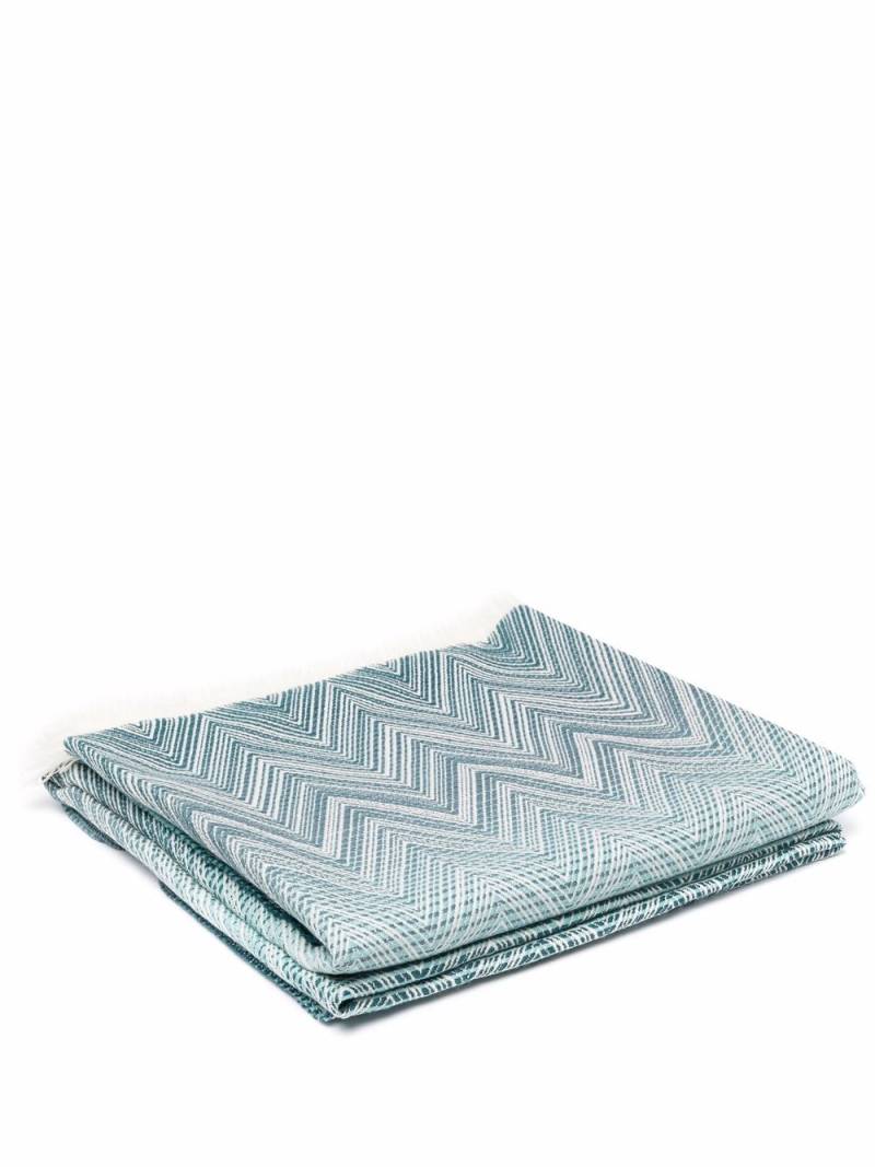 Missoni Home zig-zag woven blanket - Blue von Missoni Home