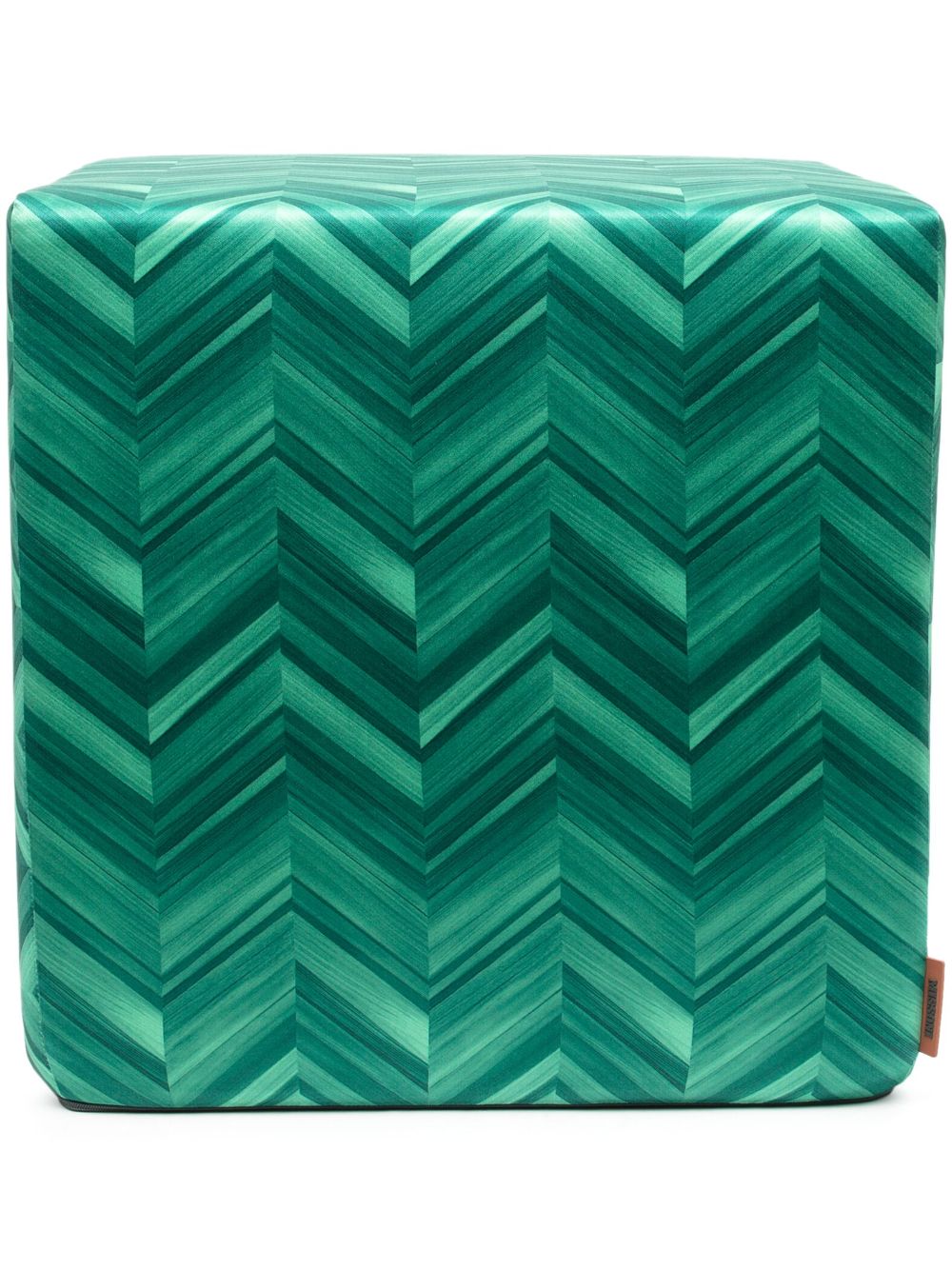 Missoni Home zigzag cube-shape pouf - Green von Missoni Home