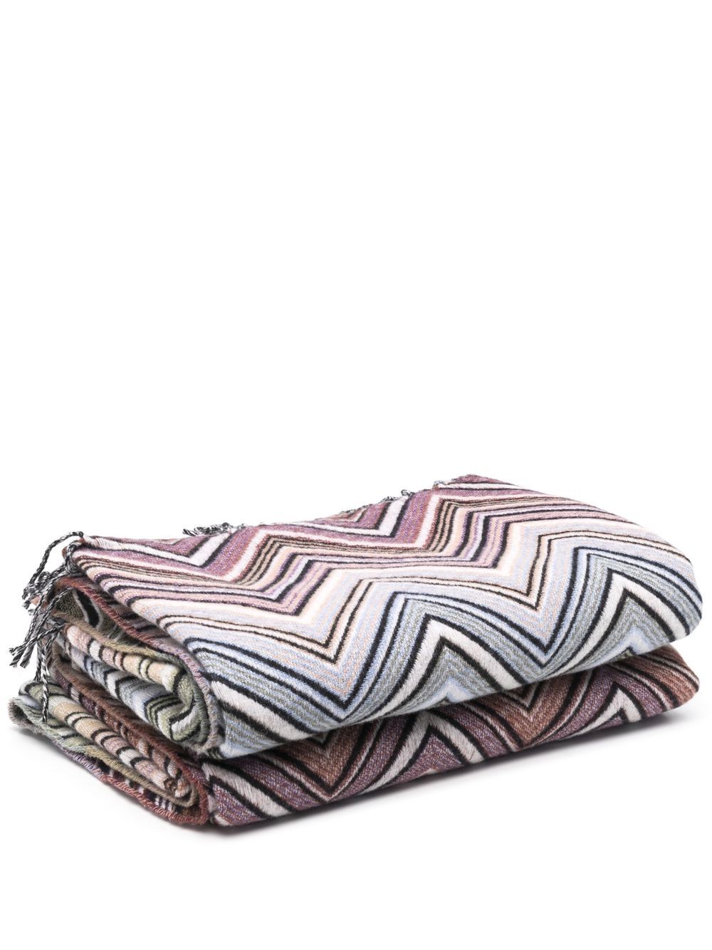 Missoni Home zigzag-design blanket - Blue von Missoni Home