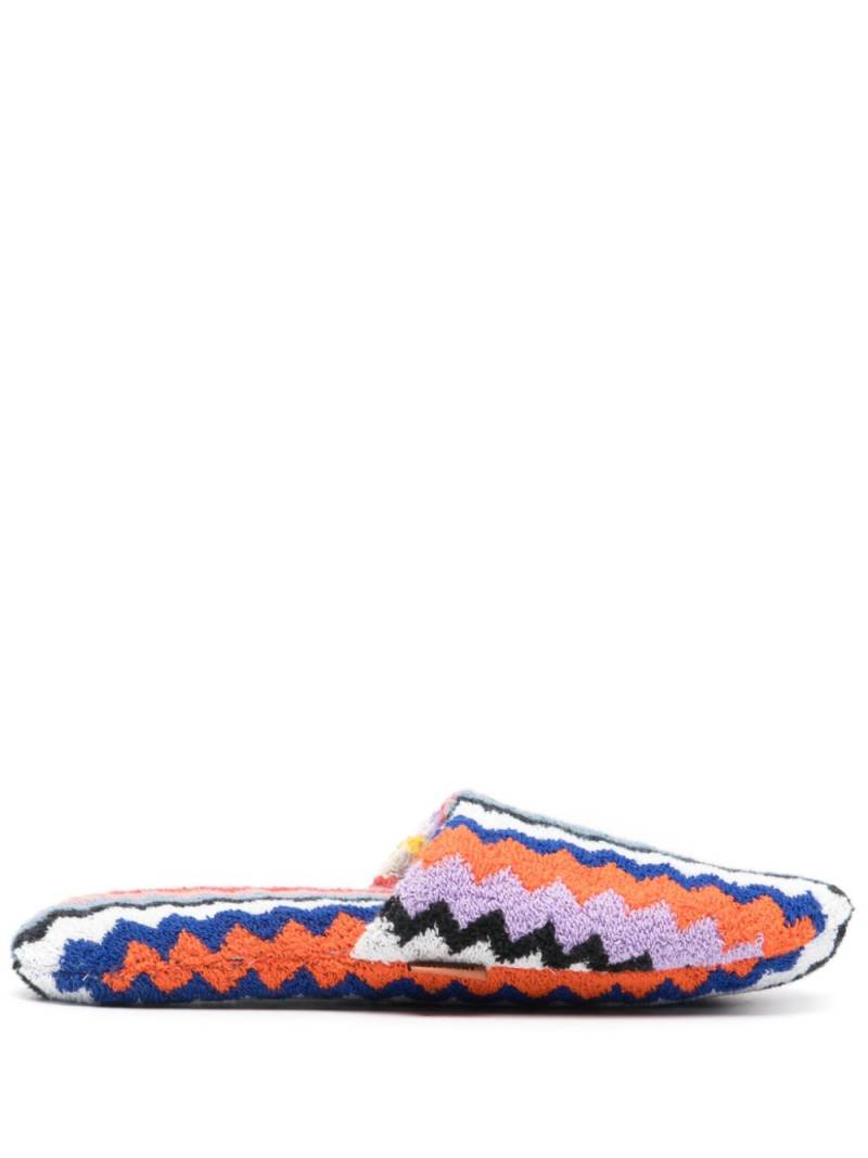 Missoni Home zigzag-motif slippers - Blue von Missoni Home