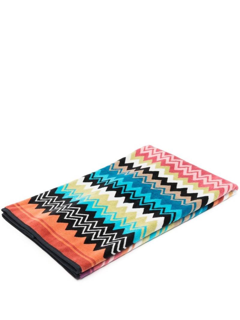 Missoni Home zigzag-pattern cotton bath mat - Pink von Missoni Home