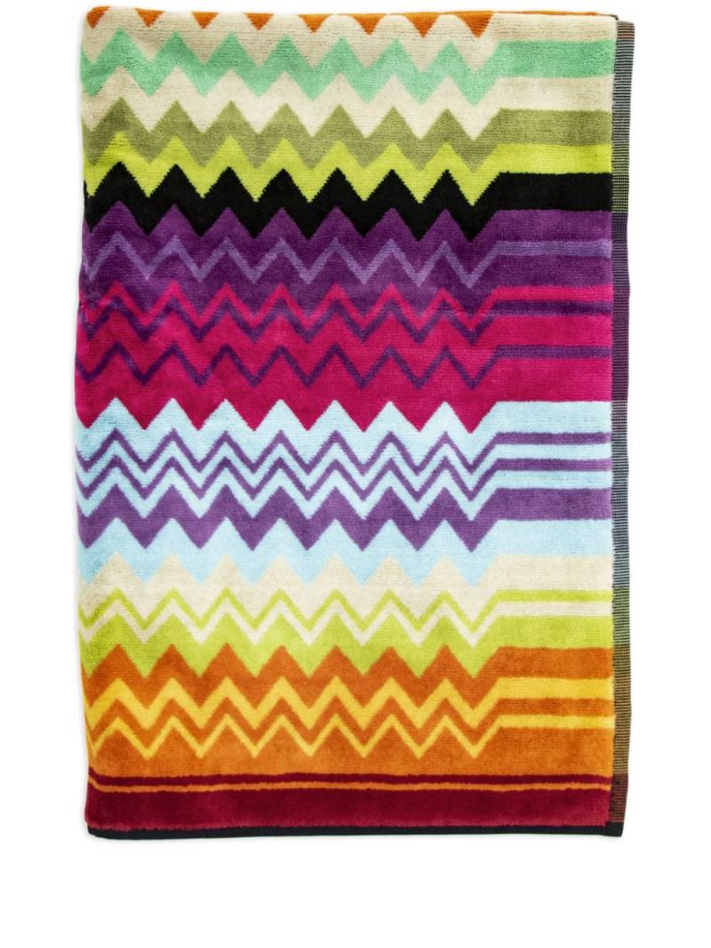 Missoni Home zigzag-pattern cotton bath mat - Multicolour von Missoni Home