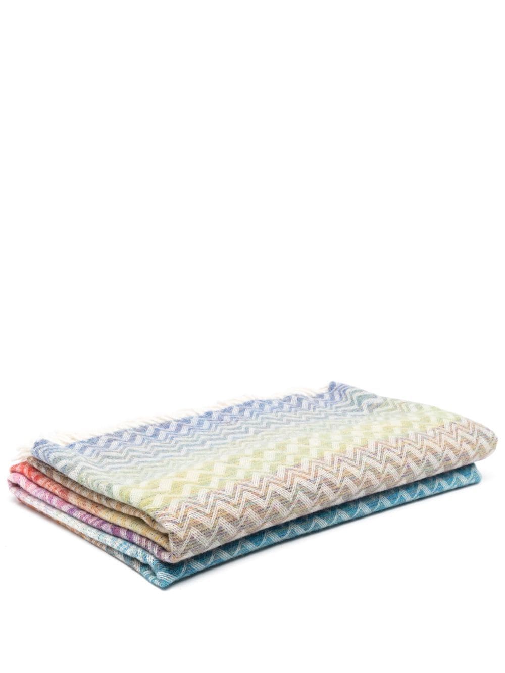 Missoni Home zigzag-pattern fringed throw - Red von Missoni Home