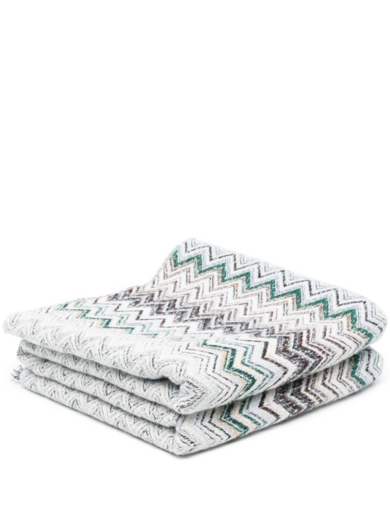 Missoni Home zigzag-woven knitted blanket - Green von Missoni Home