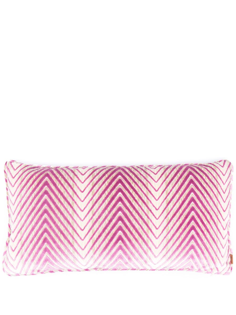 Missoni Home zigzag-woven velvet-effect cushion - Neutrals von Missoni Home