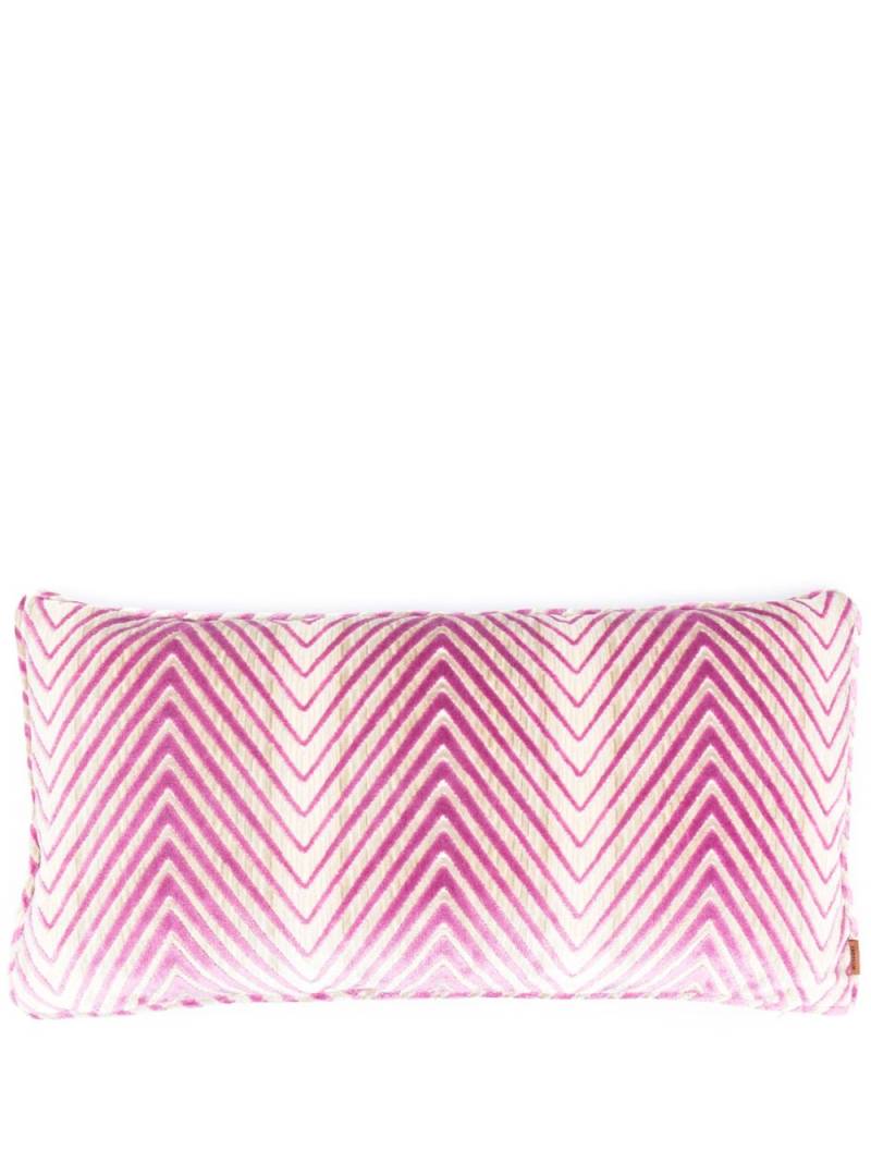 Missoni Home zigzag-woven velvet-effect cushion - Neutrals von Missoni Home