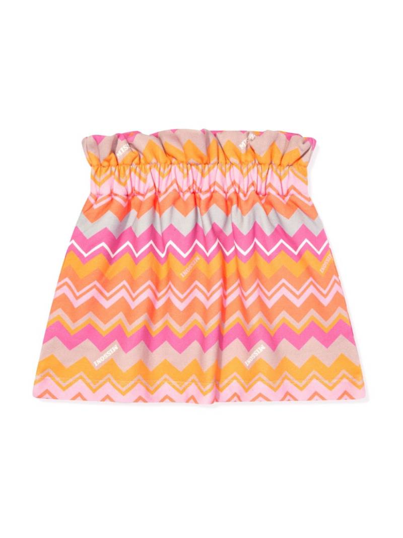 Missoni Kids Zigzag-pattern skirt - Pink von Missoni Kids