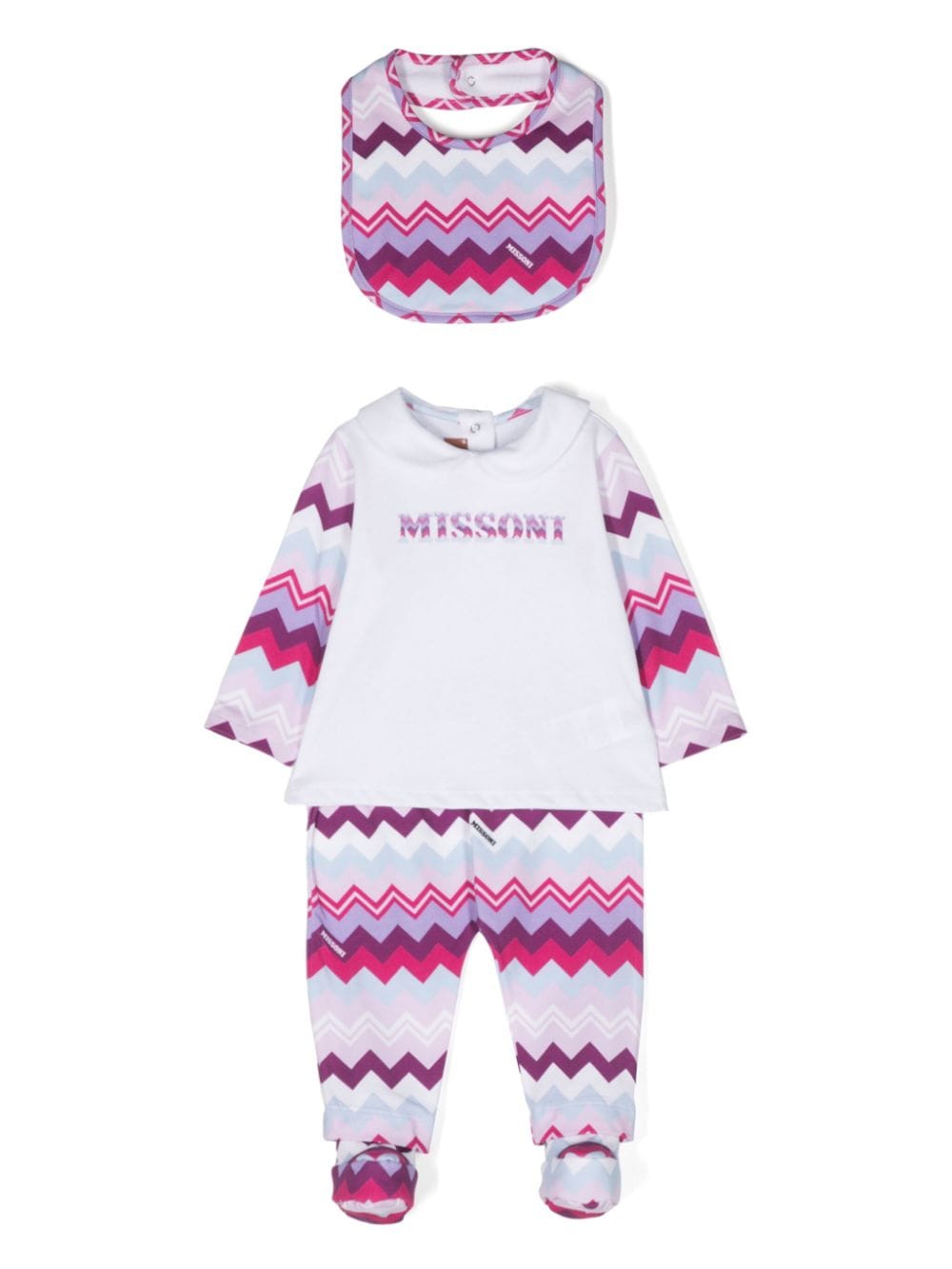 Missoni Kids Zigzag-print trouser set - White von Missoni Kids