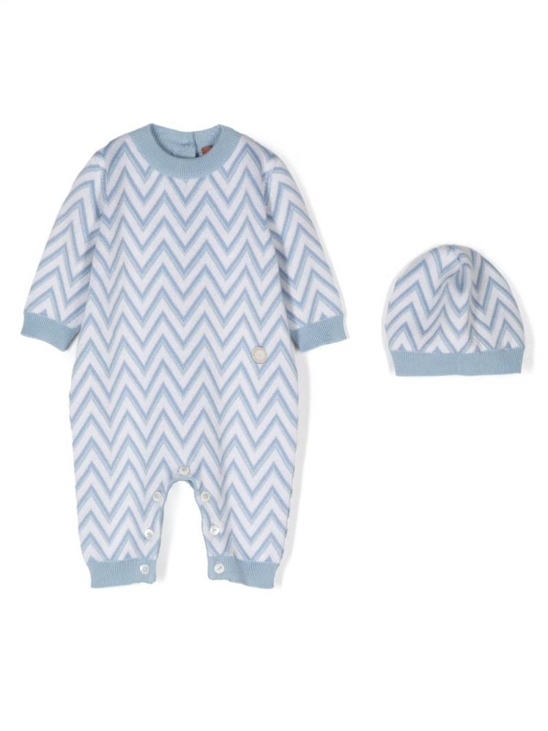 Missoni Kids chevron-knit babygrow (set of two) - Blue von Missoni Kids