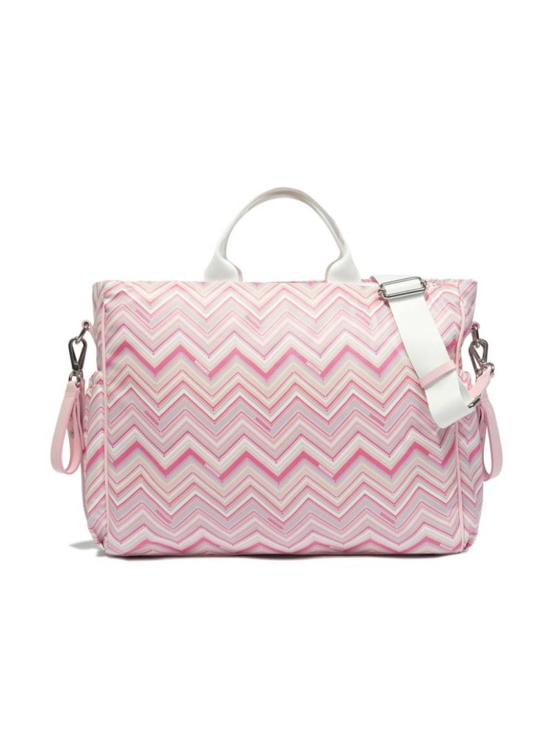 Missoni Kids chevron-print changing bag - Pink von Missoni Kids