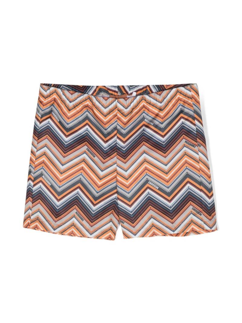 Missoni Kids chevron-print swim shorts - Orange von Missoni Kids