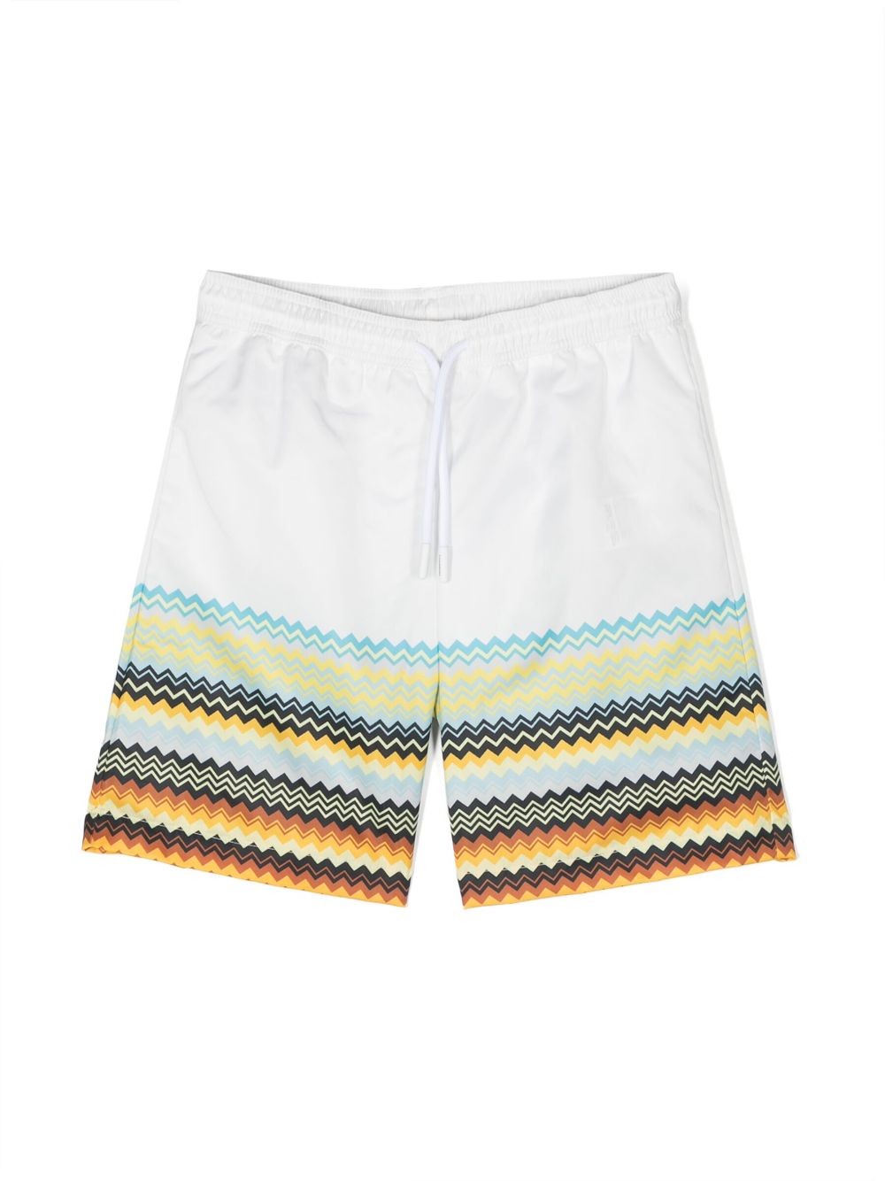 Missoni Kids chevron-print swim shorts - White von Missoni Kids