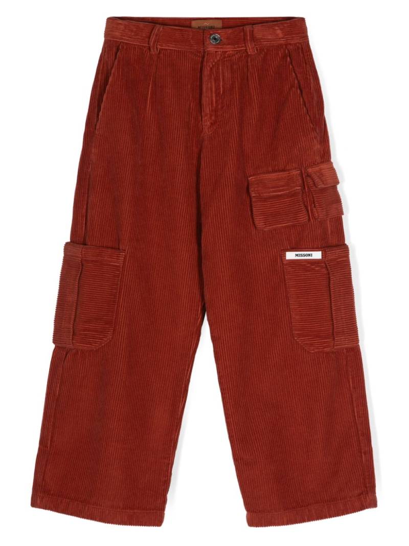 Missoni Kids corduroy cargo trousers - Brown von Missoni Kids