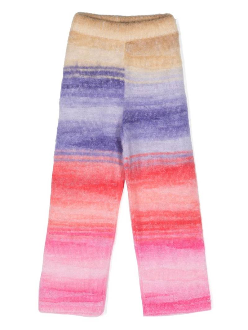 Missoni Kids gradient-effect elasticated-waistband trousers - Red von Missoni Kids