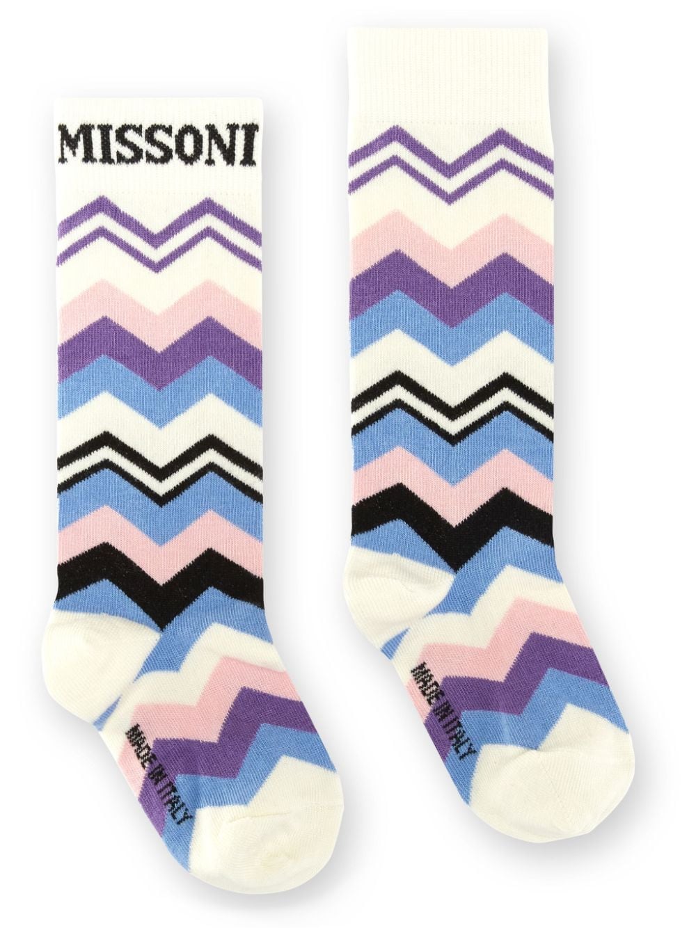 Missoni Kids intarsia-knit logo socks - White von Missoni Kids