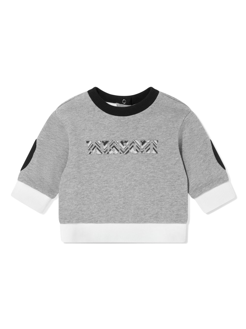 Missoni Kids logo-appliqué cotton crew-neck sweatshirt - Grey von Missoni Kids