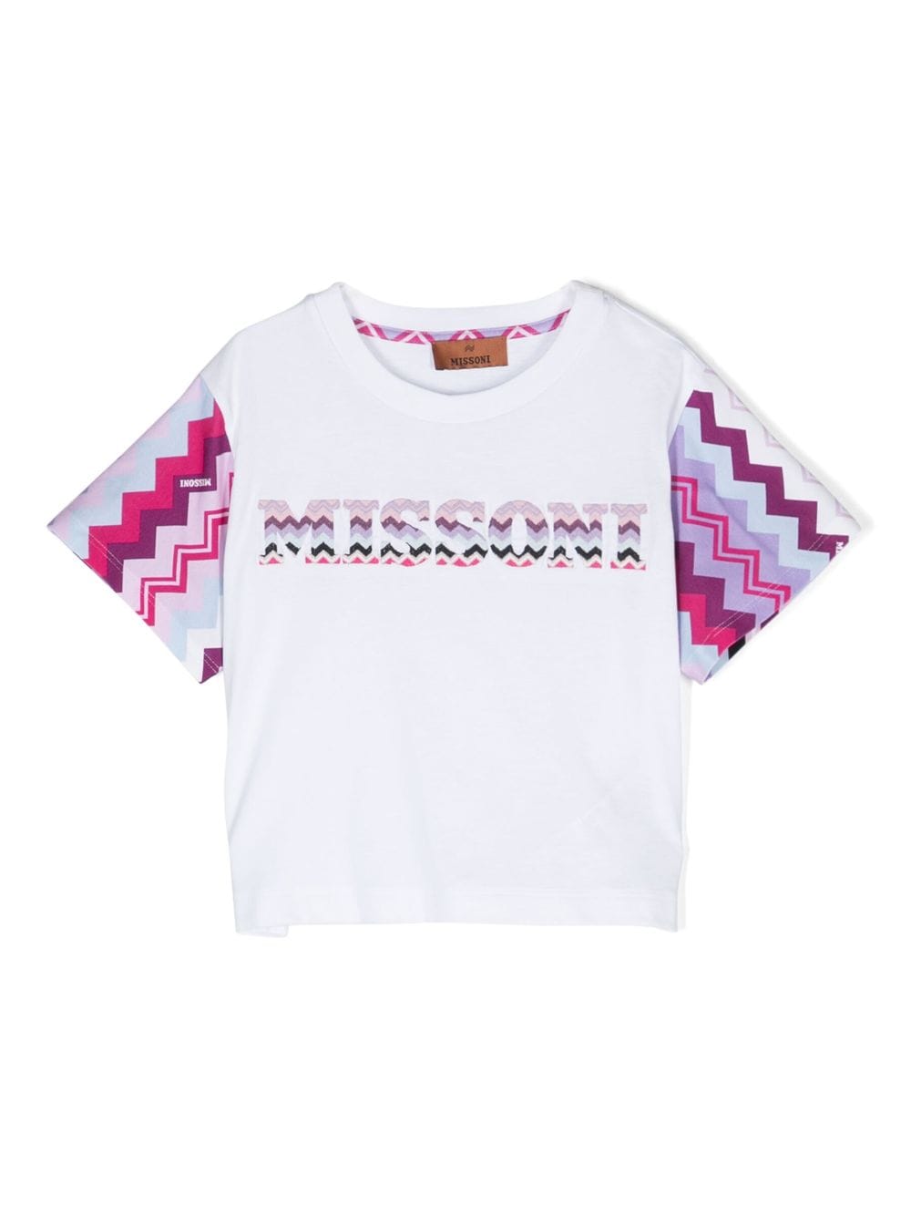 Missoni Kids logo-embroidered cotton T-shirt - White von Missoni Kids