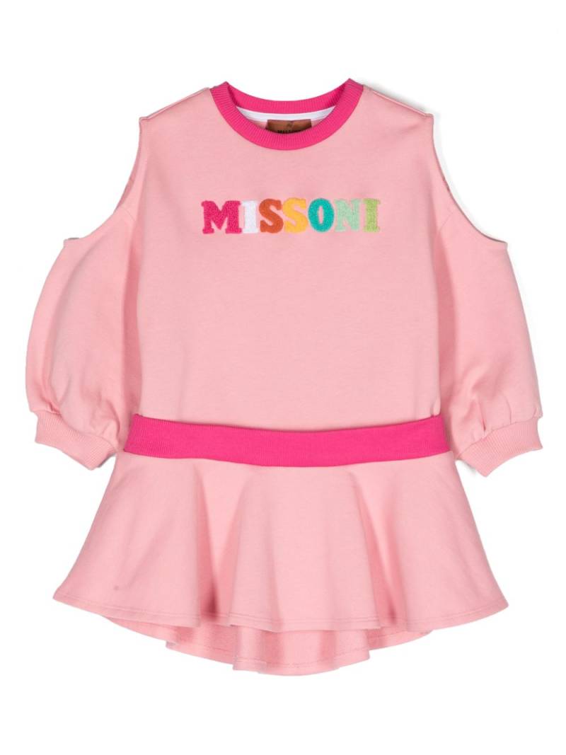 Missoni Kids logo-embroidered cotton dress - Pink von Missoni Kids